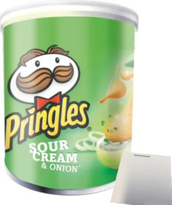 Produktbild von Pringles Sour Cream & Onion (40g Packung) + usy Block
