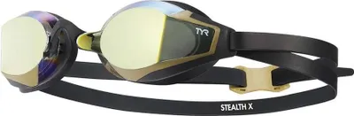 Produktbild von Tyr Stealth-x Performance Schwimmbrille Mit Spiegelglas Schwarz,Golden  Schwarz,Golden One Size