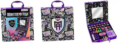 Zdjęcie produktu dla Ładna walizka do makijażu Monster High z lusterkiem i lakierem do paznokci 30 x 35 x 5,5 cm Wielokolorowa Wielokolorowa Jeden rozmiar