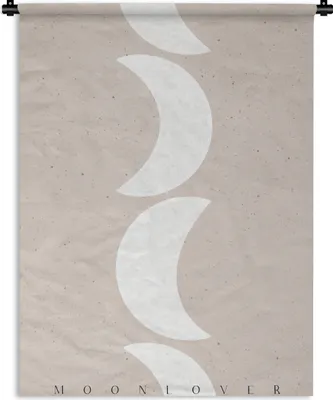 Produktbild von MuchoWow® Wandteppich Wandbehang Mond - Pastell - Text - Zitate 150x200 cm Tapisserie Dekoration Wandtuch - Wandaufhängung - Moderner