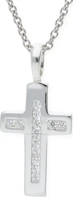 Produktbild von JuwelmaLux Anhänger 925 Sterling Silber Kreuz mit Zirkonia JL20-02-0155