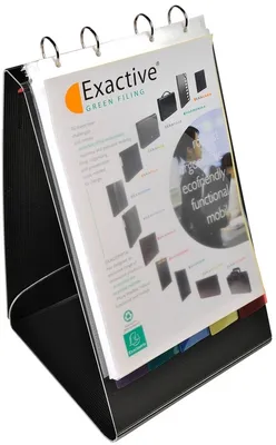 Obrázek produktu pro Stolní flipchart Exashow A4 4 kroužky černý balení po 5 ks