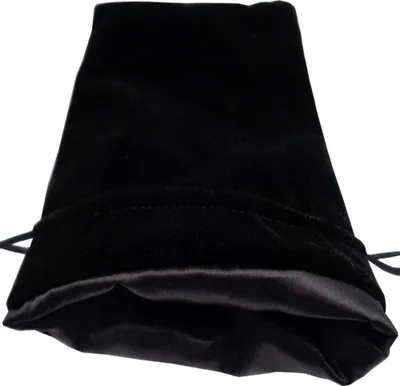 Produktbild von FanRoll Würfelbeutel Velvet Black with Black Satin Large