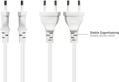 Obrázek produktu pro kabelmeister Euro-Netzkabel an open end weiß 5 m