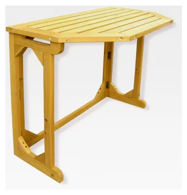 Produktbild von Klappbarer Gartentisch aus Holz für Balkone, 90 x 50 x 74 cm, vormontiert