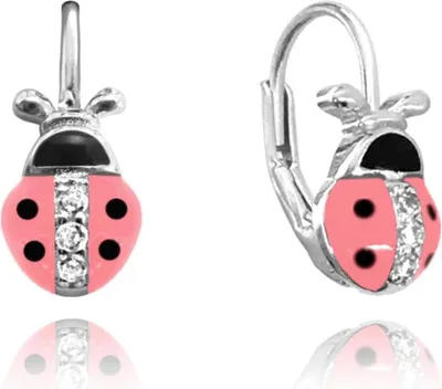 Immagine prodotto di MINET Orecchini da bambina in argento ROSE LUCERTOLE con zirconi incastonati