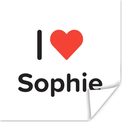 Produktbild von MuchoWow® Poster Ich liebe - Sophie - Mädchen 50x50 cm - Wohnzimmerdekoration