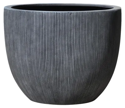 Produktbild von Dehner Pflanztopf Banbury, frostbeständiger Blumenkübel, Ø 50 cm (Ø innen 43.5 cm), Höhe 40 cm, Polystone, schwarz