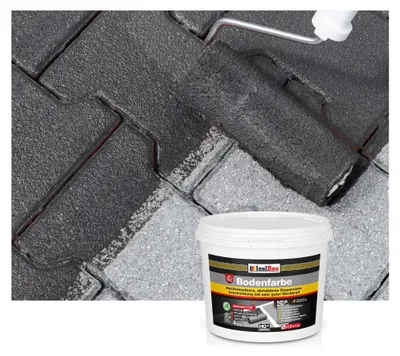 Produktbild von Isolbau Bodenfarbe Anthrazit 4 kg Betonfarbe Bodenbeschichtung wasserfest innen außen