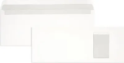 Produktbild von Briefumschläge 125x324mm 120g/qm gummiert Sonderfenster VE=1000 Stück weiß