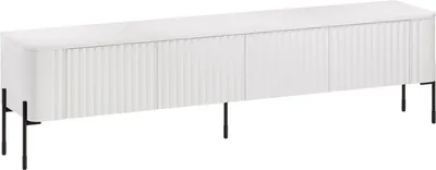 Produktbild von Dmora TV-Möbel Brembana 190x39,6x50h cm Weiß, ein Regal 4 Fächer