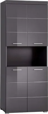 Obrázok produktu pre Kúpeľňová skrinka Rootz – vysoká skrinka s otvoreným priestorom – lesklá – 73 x 190 x 31 cm