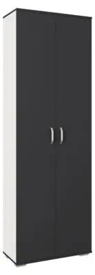 Produktbild von haaus Como Garderobenschrank, 2 Türen, Anthrazit/Weiß, 66 x 35 x 200 cm