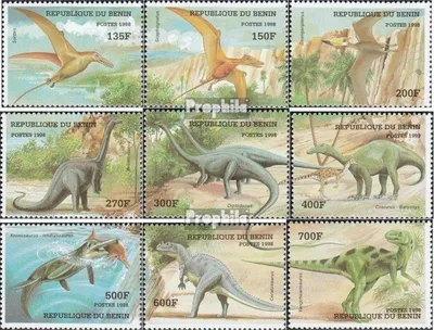 Produktbild von Briefmarken Benin 1998 Mi 1040-1048 (kompl.Ausg.) postfrisch Prähistorische Tiere
