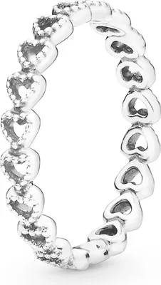Produktbild von Pandora 190980 Ring Gereihte Herzen Sterling-Silber Gr. 52