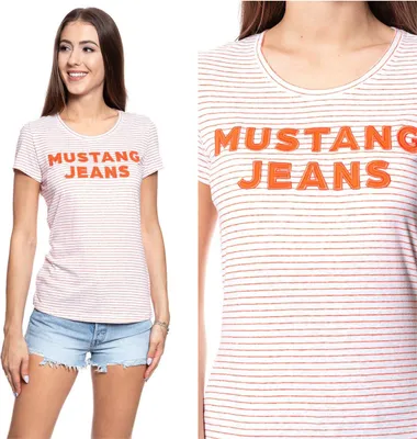 Produktbild von MUSTANG Damen, T-Shirt ALEXIA C PRINT, S, Rosa, sport, tshirt, shirt