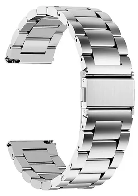 Produktbild von Techsuit – Uhrenarmband 18 mm (W010), Armband für Huawei Watch GT 4 (41 mm) / W1 / Honor Watch S1 / Garmin Venu 2S / Vivoactive 4S – silberfarben