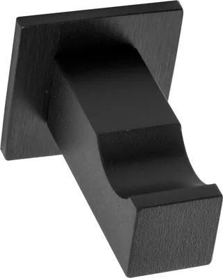 Zdjęcie produktu dla Haczyk na ubrania Naxos Wysokość 30, szerokość 30 mm, aluminium lakierowane na czarno