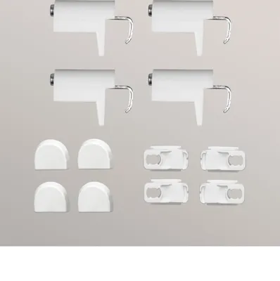 Produktbild von Zubehör SET Klemmträger für Plissee, Jalousien und Rollos aus Kunststoff/ Metall - in weiß