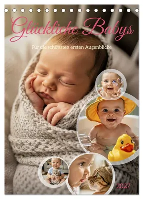 Productafbeelding van Gelukkige baby's (tafelkalender 2027, formaat DIN A5, staand), CALVENDO maandkalender