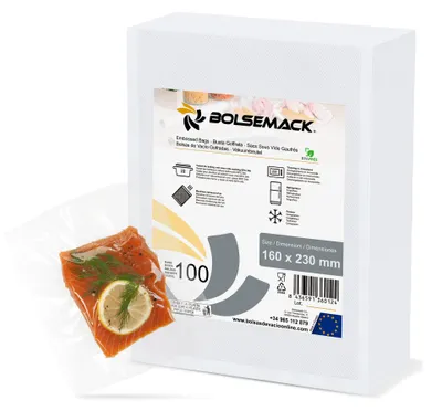Produktbild von BOLSEMACK Vakuumierbeutel 16x23cm - Vakuumbeutel 100 Stück für alle Vakuumierer