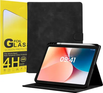 Produktbild von LBH Tablet Schutzhülle + 2x 4H Displayfolie für Apple iPad 10. Gen 10.9 Zoll Cover Case Schutz Tablet Farbe: Schwarz
