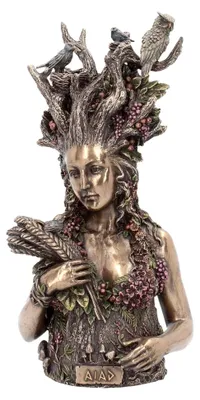 Produktbild von Gaia Büste Figur, 30 cm, Bronze