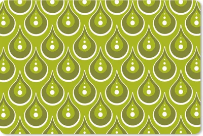 Produktbild von MuchoWow® Mauspad Mousepad Muster - Retro - Regen - Tropfen - Grün 27x18 cm - Mousepads - Maus Mat - Pad - Mausunterlage - Büroartikel - Desk Matten