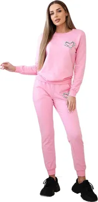 Immagine prodotto di Set da donna in cotone con cuore decorativo, rosa confetto