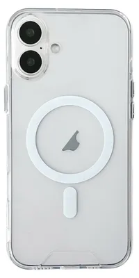 Image de Coque de protection hybride MagSafe pour Apple iPhone 16, en acrylique et TPU, transparente