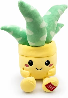 Produktbild von Blume Kuscheltier 24 cm Kawaii Plüschpflanze im Blumentopf Gelb Grün Weiches Stofftier Geschenk & Dekoration