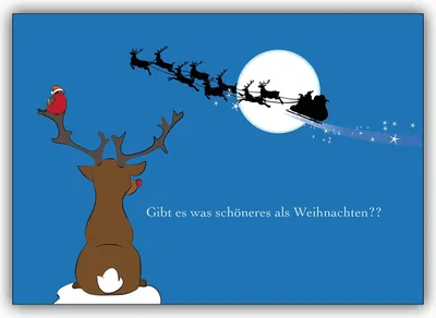 Produktbild von Schöne Weihnachtskarte mit Rentier: Was gibt es schöneres...