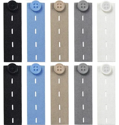 10er-Pack Hosenbund-Verlängerungsknöpfe, elastisch, 5 Farben
