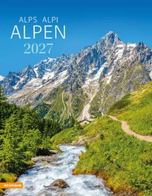 Produktbild von Athesia Alpen Kalender 2027 mit Spiralbindung und viersprachigem Kalendarium