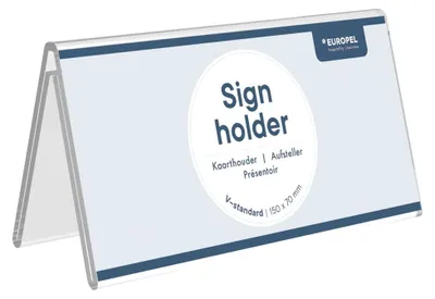 Produktbild von EUROPEL Tisch-Namensschild 210 x 100 mm Dach-Form