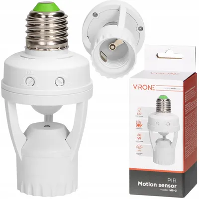 Produktbild von Virone MS-2 Lampenfassung mit Bewegungsmelder und Dämmerungssensor 360°