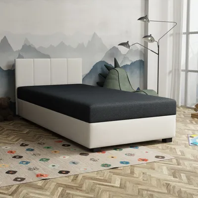 Obrázok produktu pre Jednolôžková posteľ 80x195 NAYLA 2 - čierna / krémová