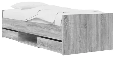 Productafbeelding van vidaXL bedframes met lades, grijs Sonoma, houtvezel