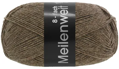 Produktbild von Lana Grossa MEILENWEIT 150 g UNI 8-fach Sockenwolle in kräftigen Uni-Farben 315 m Farbe 9612 - Dunkelbraun
