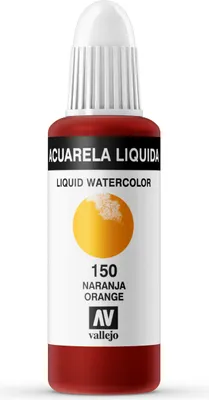 Liquid Watercolor Vallejo 33150 Scarlet Red 32ml Scharlach Rot Aquarell Farbe