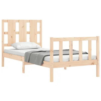 Image de vidaXL Lit en bois massif sans matelas 90x200 pin