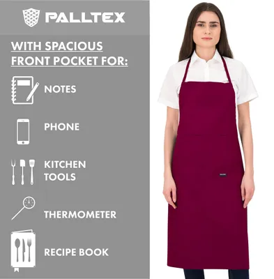 Imagen del producto de Delantales de cocina color burdeos, talla única, para cocinar y manualidades