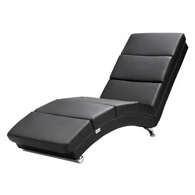 Produktbild von CASARIA® Relaxliege XXL London 186x89x55cm Ergonomisch Kunstleder Gepolstert 180kg Belastbarkeit Wohnzimmer Büro Innen Chaiselongue Relaxsessel Schwarz