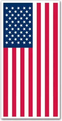 Produktbild von Wetterfestes Plastik Türposter USA Flagge ca. 76x152 cm für Mottoparty
