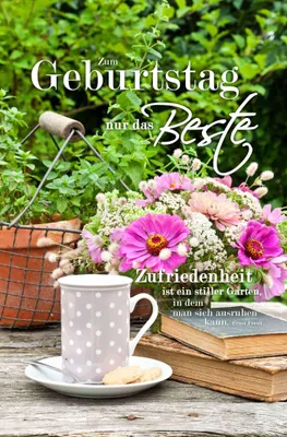 Produktbild von Geburtstag - Glückwunschkarte im Format 11,5 x 17 cm mit Umschlag