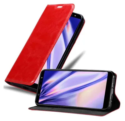 Obrázek produktu pro Cadorabo pouzdro pro Samsung Galaxy A6 PLUS 2018 Protective Case in Red Pouzdro na mobil s magnetickým zavíráním