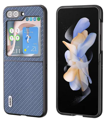 Obrázek produktu pro Pro Samsung Galaxy Z Flip5 5G Carbon Texture Mobile Phone Protective Case Cover Light Blue