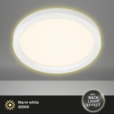 Produktbild von Briloner LED Deckenleuchte Wandlampe Cadre Weiß Ø30cm 18W 2400lm Warmweiß 3000K Backlight