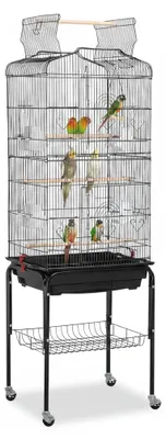 Produktbild von InAndOutdoorMatch - Vogelkooi - Verrijdbaar - Schwarz, KI-generiertes Bild