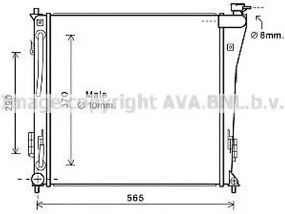 Produktbild von PRASCO HY2305 Kühler Wasserkühler Motorkühler für HYUNDAI i40 CW (VF) i40 (VF)